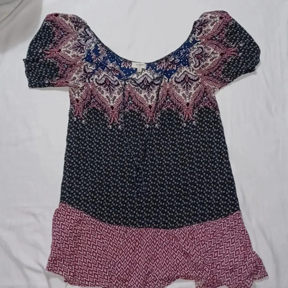 Umgee boho off the shoulder mini dress - Picture 1 of 10
